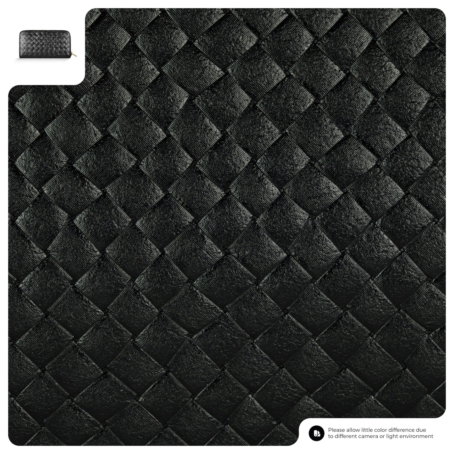 Italian Genuine Woven-Embossed Metallic Suede Wallet | Trento