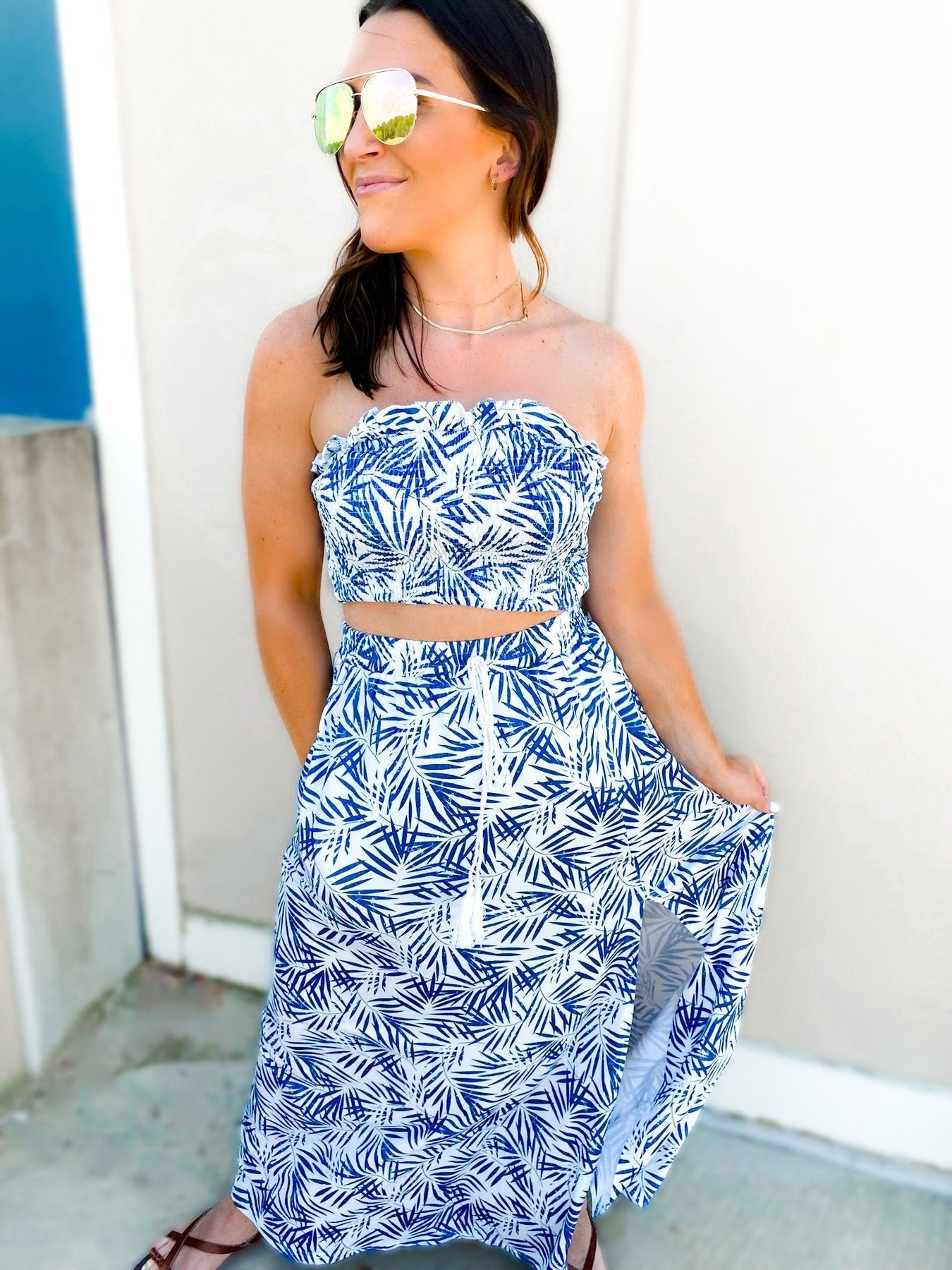 Trinity Tropical Two Piece Skirt Set Girl Code Couture