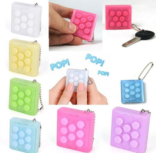 Pop fidget stress sensory keychains RTS