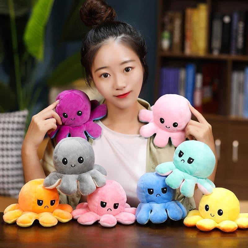 Reversible Mood Octopus Plush RTS