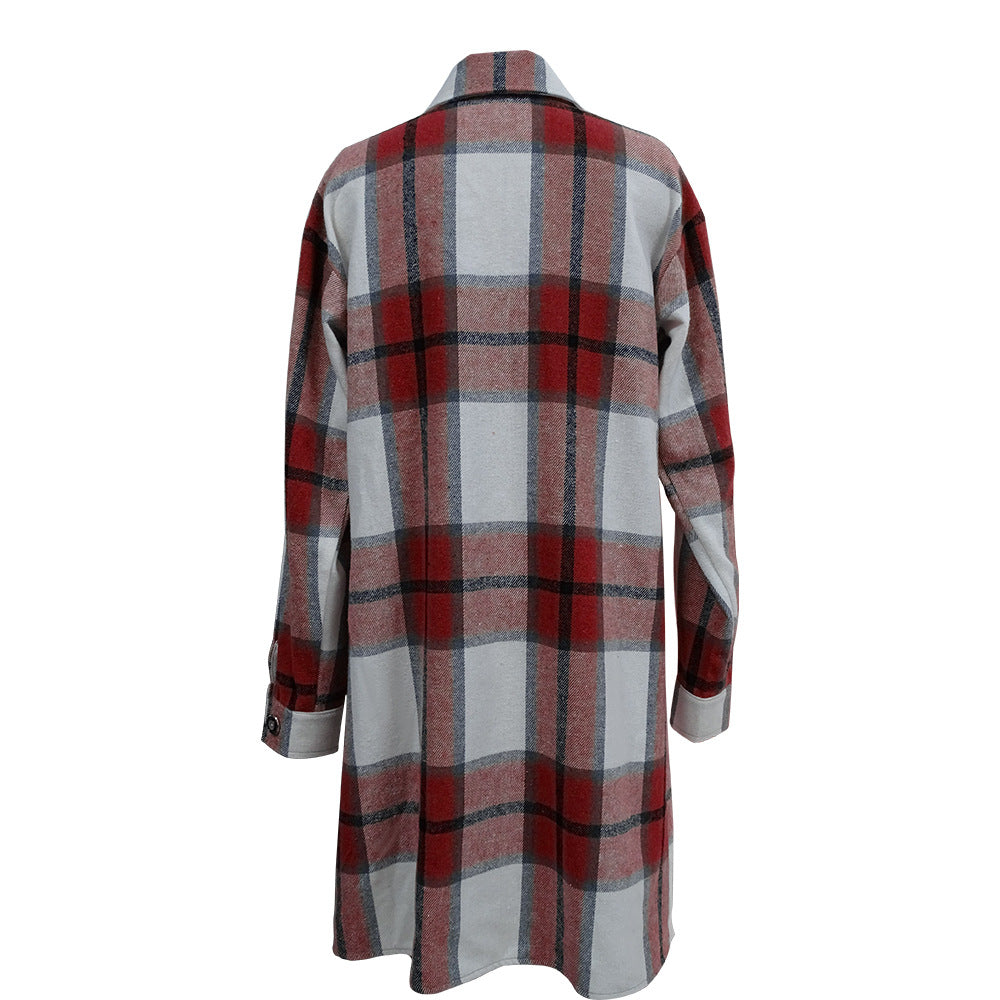Long Plaid Coat Preorder