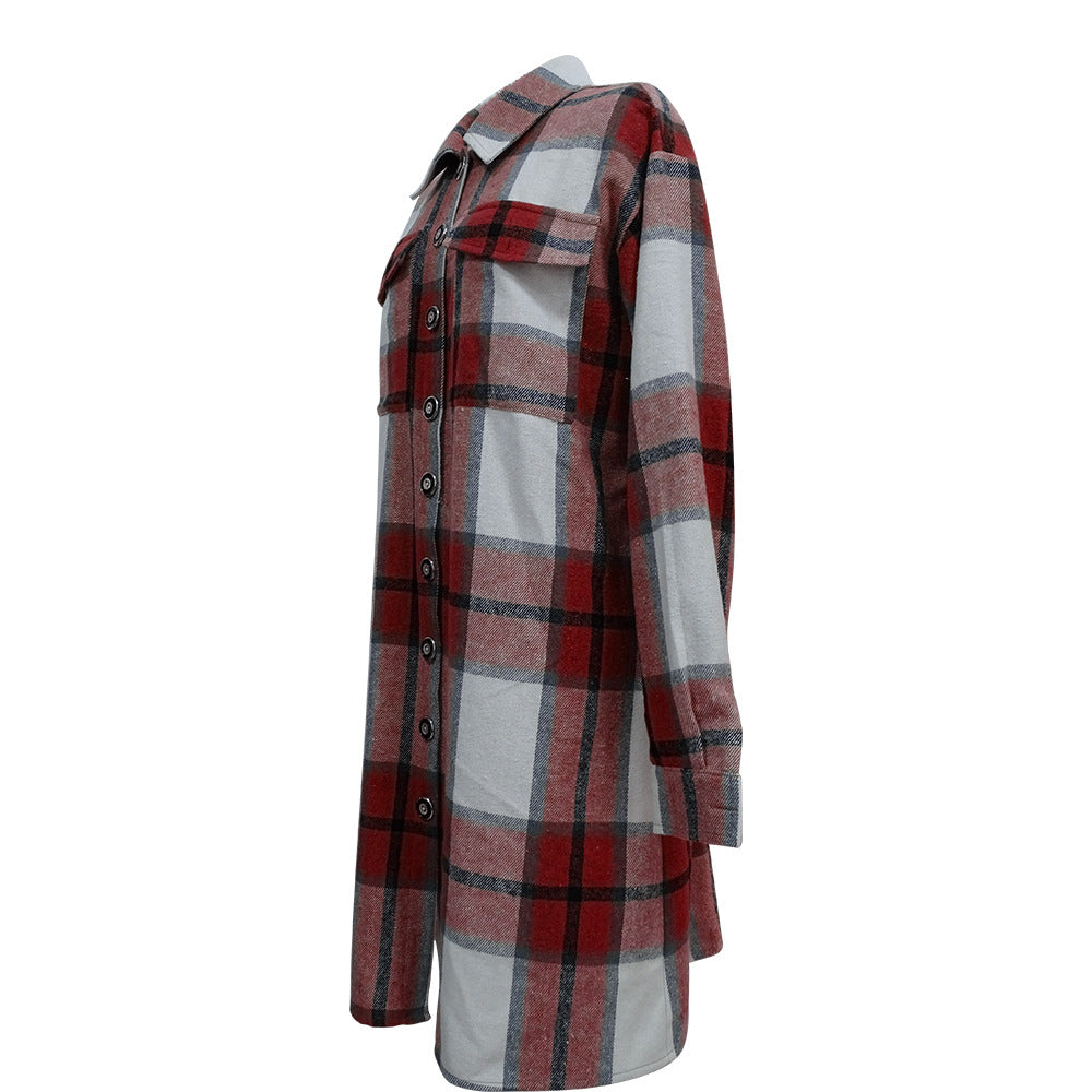 Long Plaid Coat Preorder