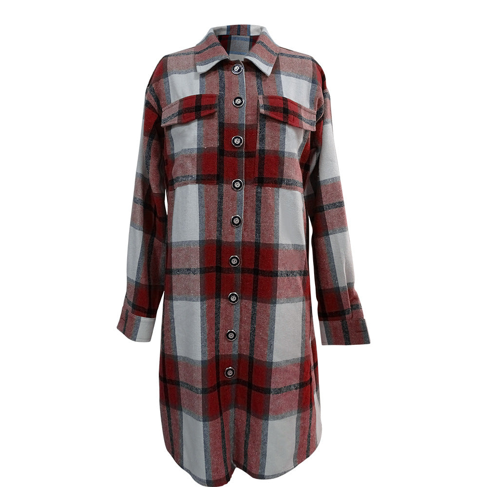 Long Plaid Coat Preorder