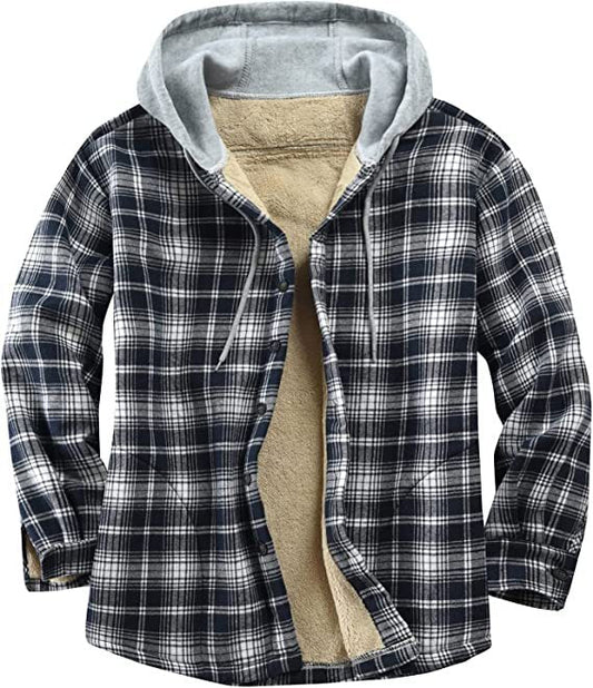 Men's Hooded Lined Plaid Preorder