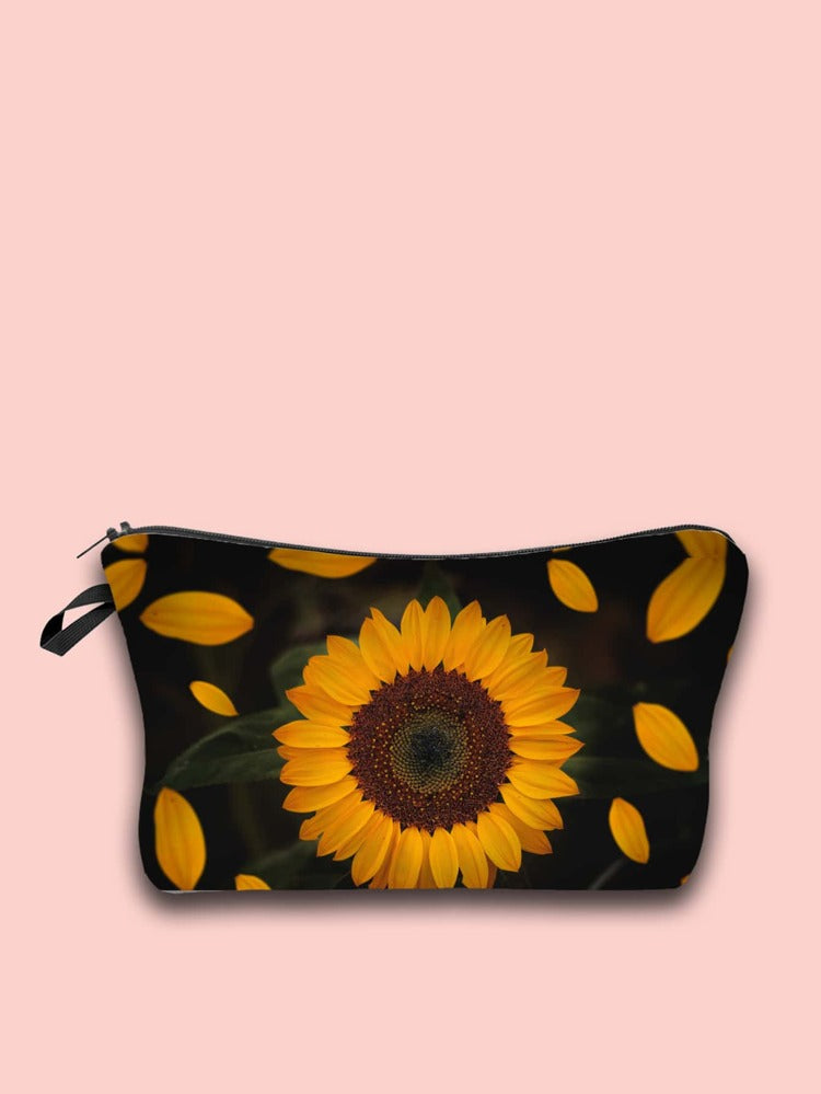 Sunflower Leopard Cow Makeup Cosmetic Bags RTS
