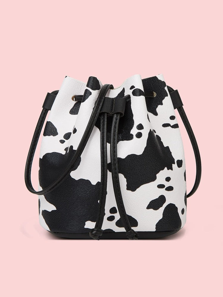 Mommy & Me Cow Print Bucket Bag Purses RTS