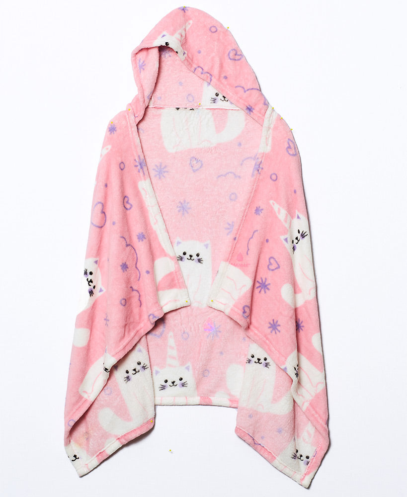 KIDS HOODED ANIMAL THROW BLANKETS RTS