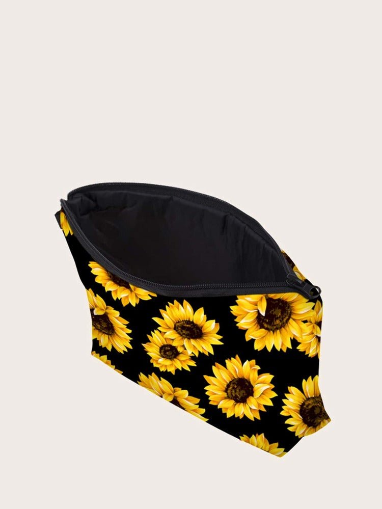 Sunflower Leopard Cow Makeup Cosmetic Bags RTS