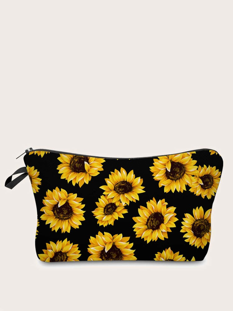 Sunflower Leopard Cow Makeup Cosmetic Bags RTS