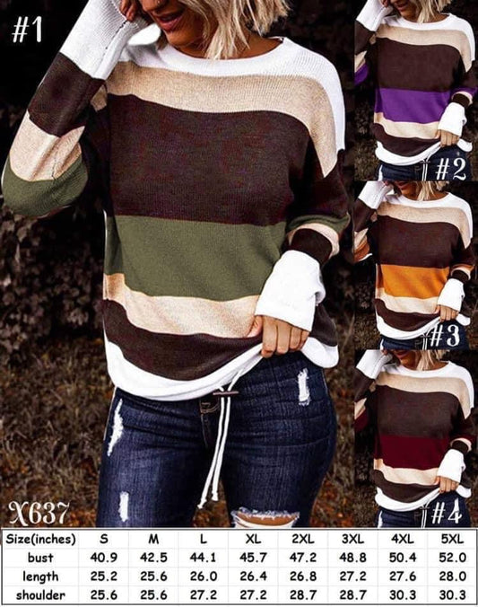 Striped Toggle Sweater RTS