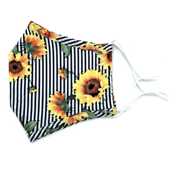 Sunflower Print Cloth Fashion Mask RTS