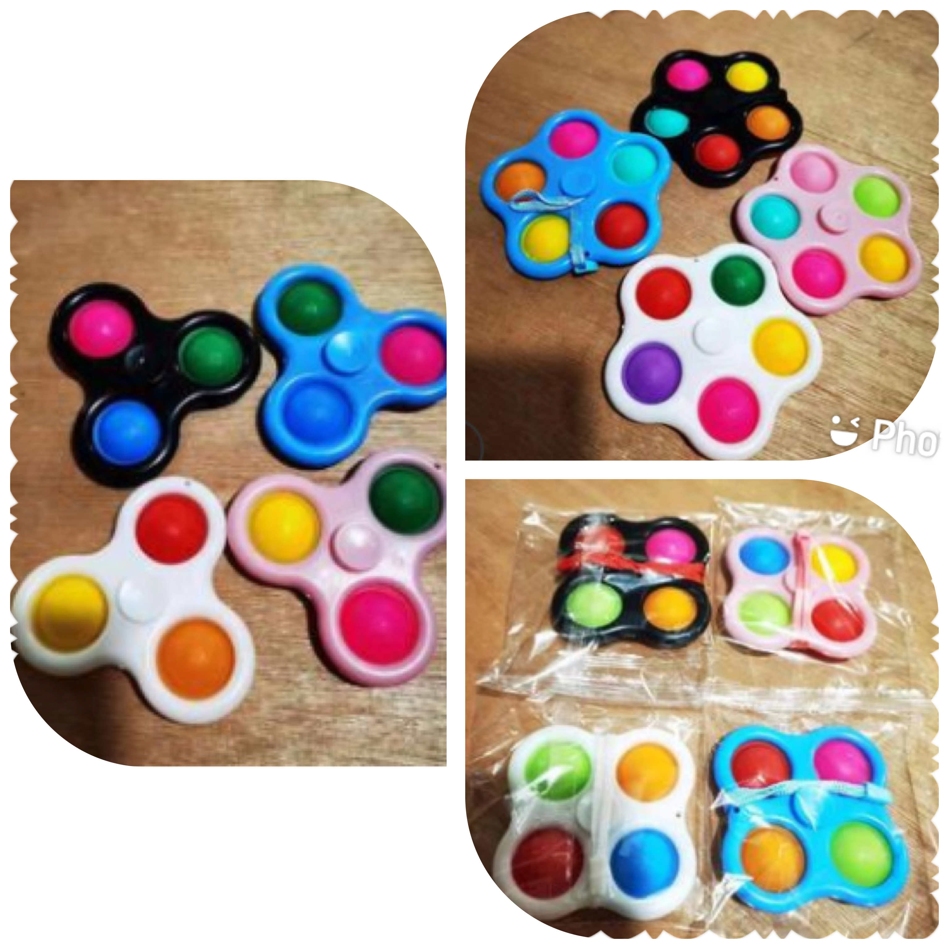 Fidget spinners bubble pop sensory toys RTS