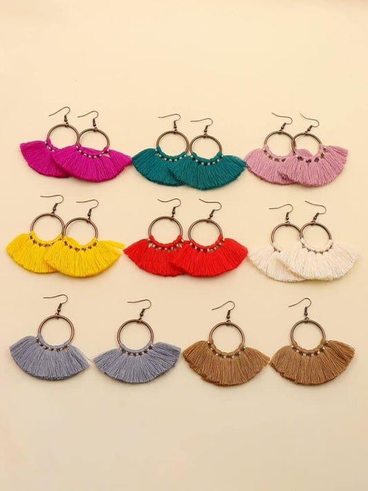 Tassel fan earrings RTS