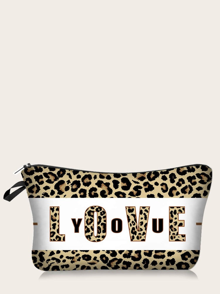 Sunflower Leopard Cow Makeup Cosmetic Bags RTS