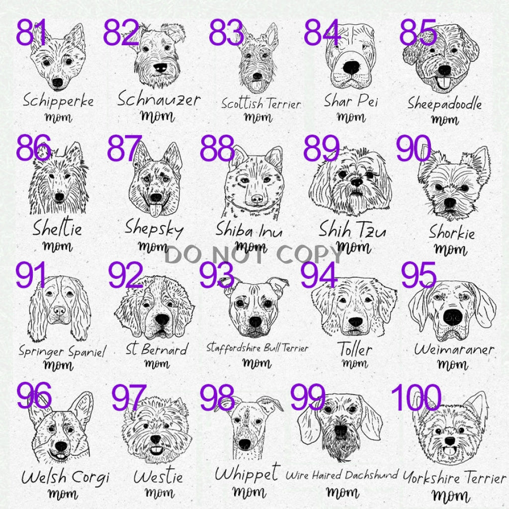Dog Breed Glass(1 Dog) Glass Can
