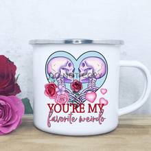 Load image into Gallery viewer, Favorite Weirdo Enamel Mug Mug
