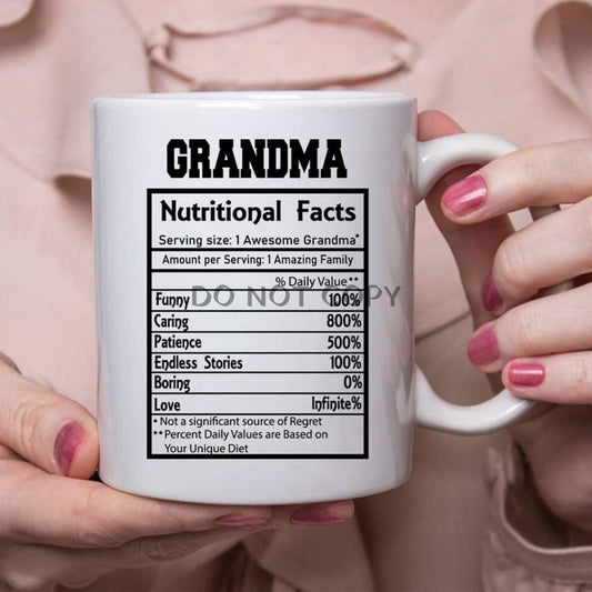 Grandma Nutrition Facts Mug