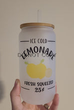 Load image into Gallery viewer, Ice Cold Lemonade Glass Can
