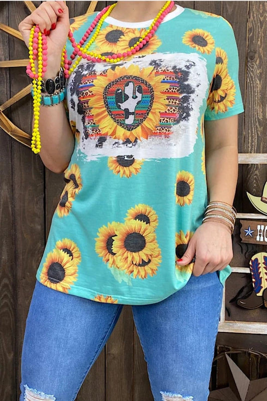 Mint Sunflower Cow Cactus