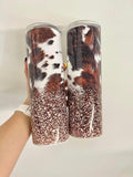 Glitter Cowhide Tumbler