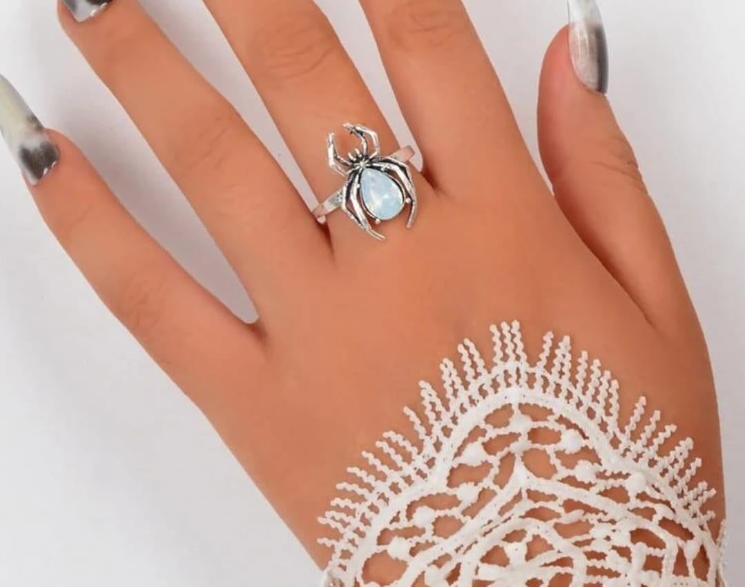 Spider Opal Ring