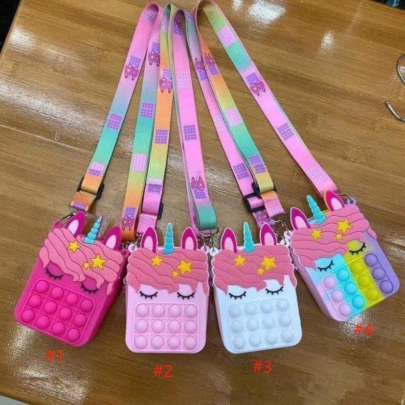 Kids 🦄 Unicorn Bubble Popper Purses RTS