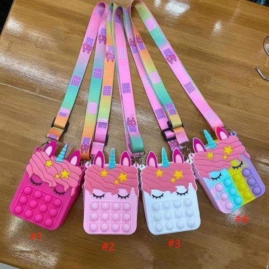 Kids 🦄 Unicorn Bubble Popper Purses RTS