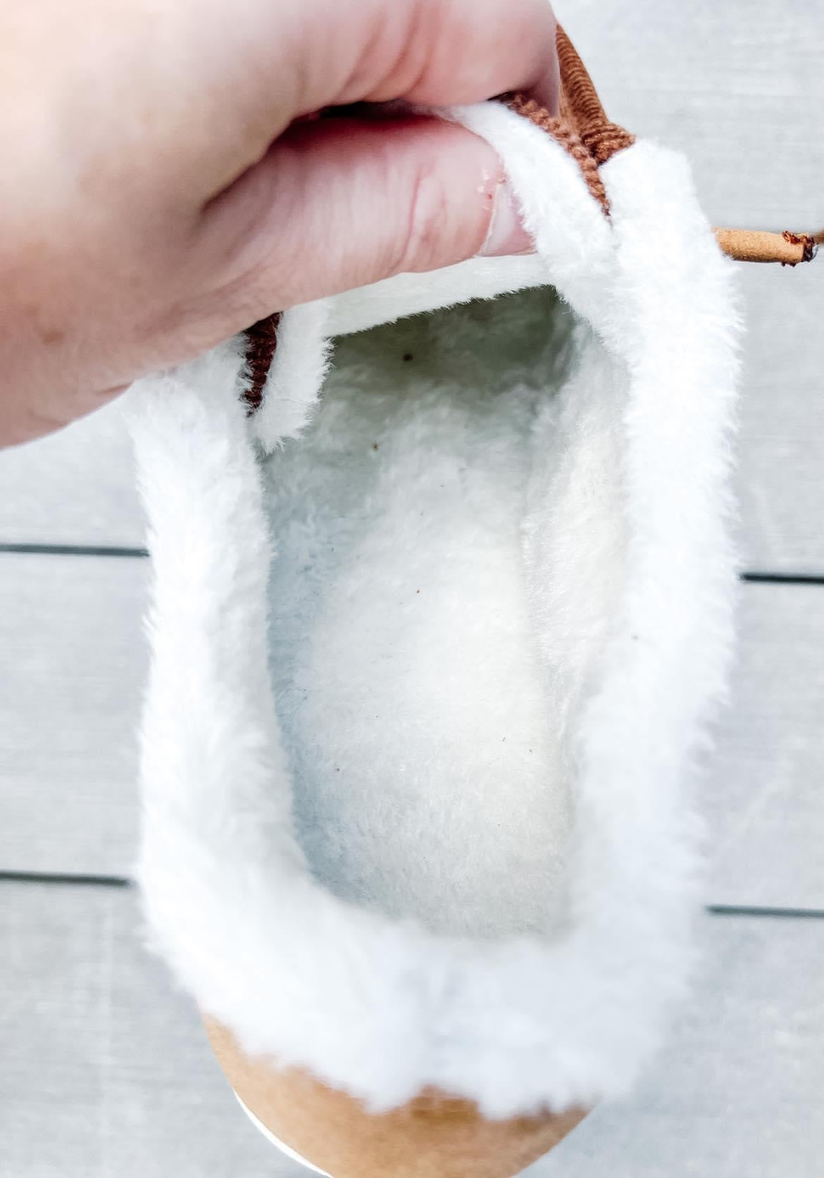 Corduroy Fleece Lined Slip Ons
