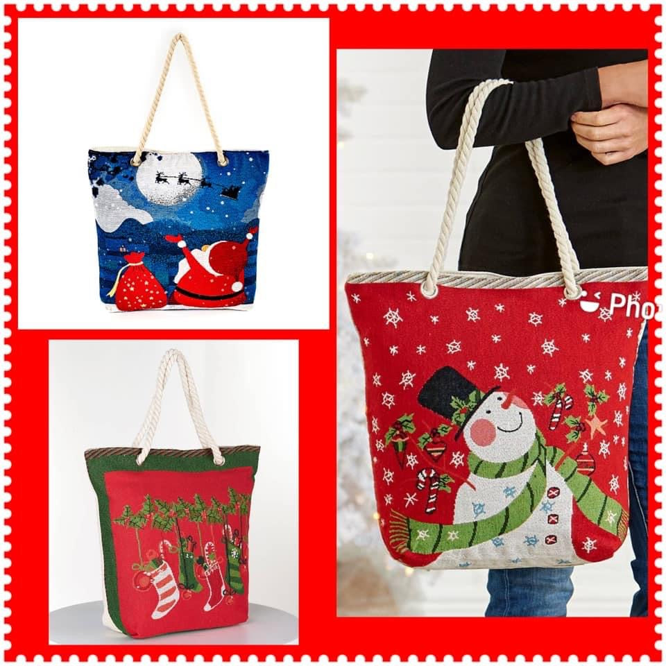HOLIDAY THEMED TOTE BAGS RTS