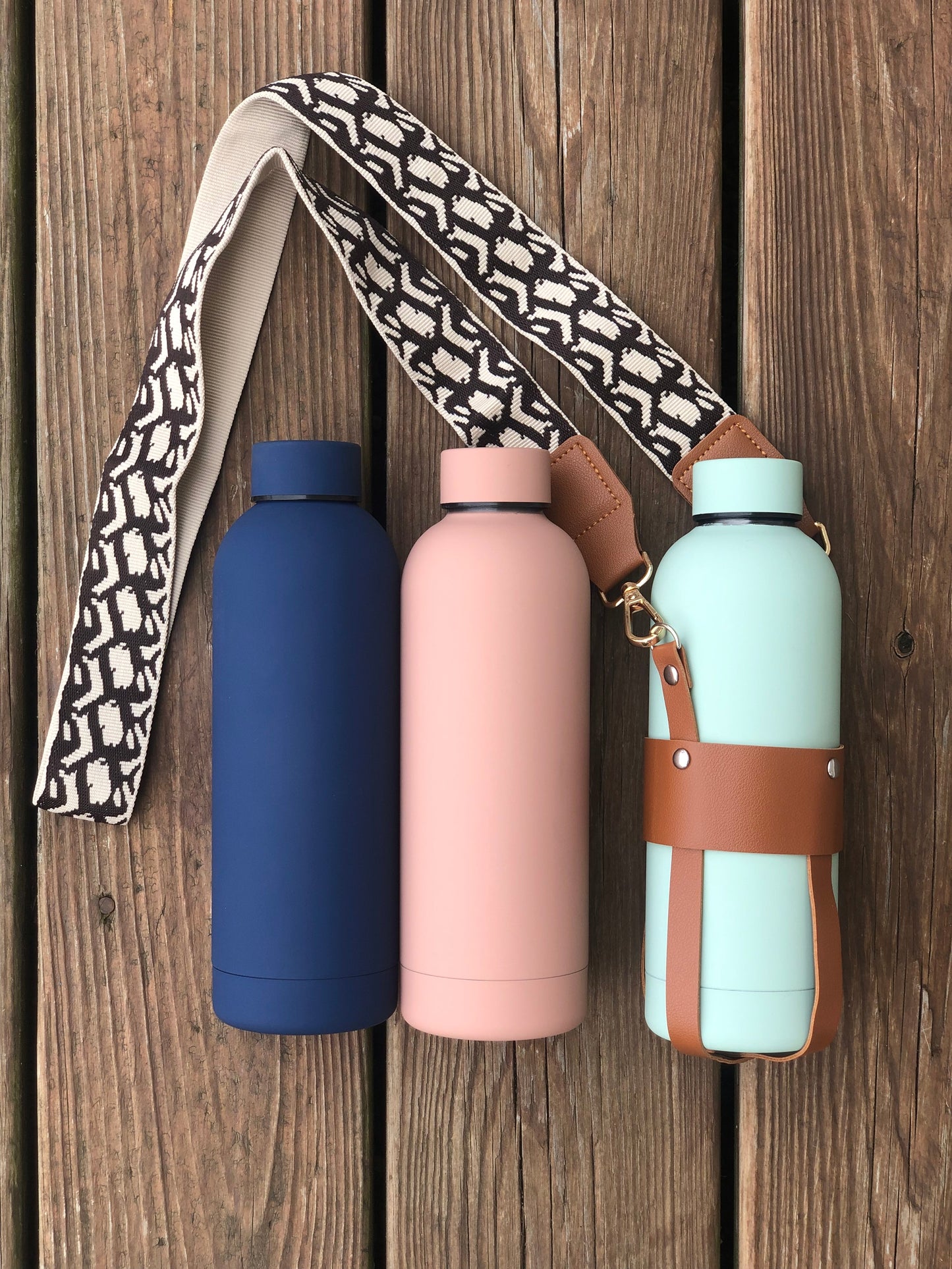 Matte rubber water bottle