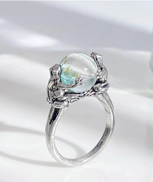 Frog Pearl Ring