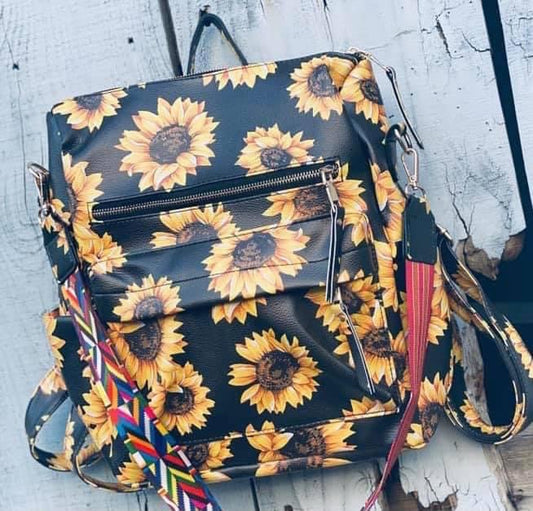 Sunflower Backpack Purse
