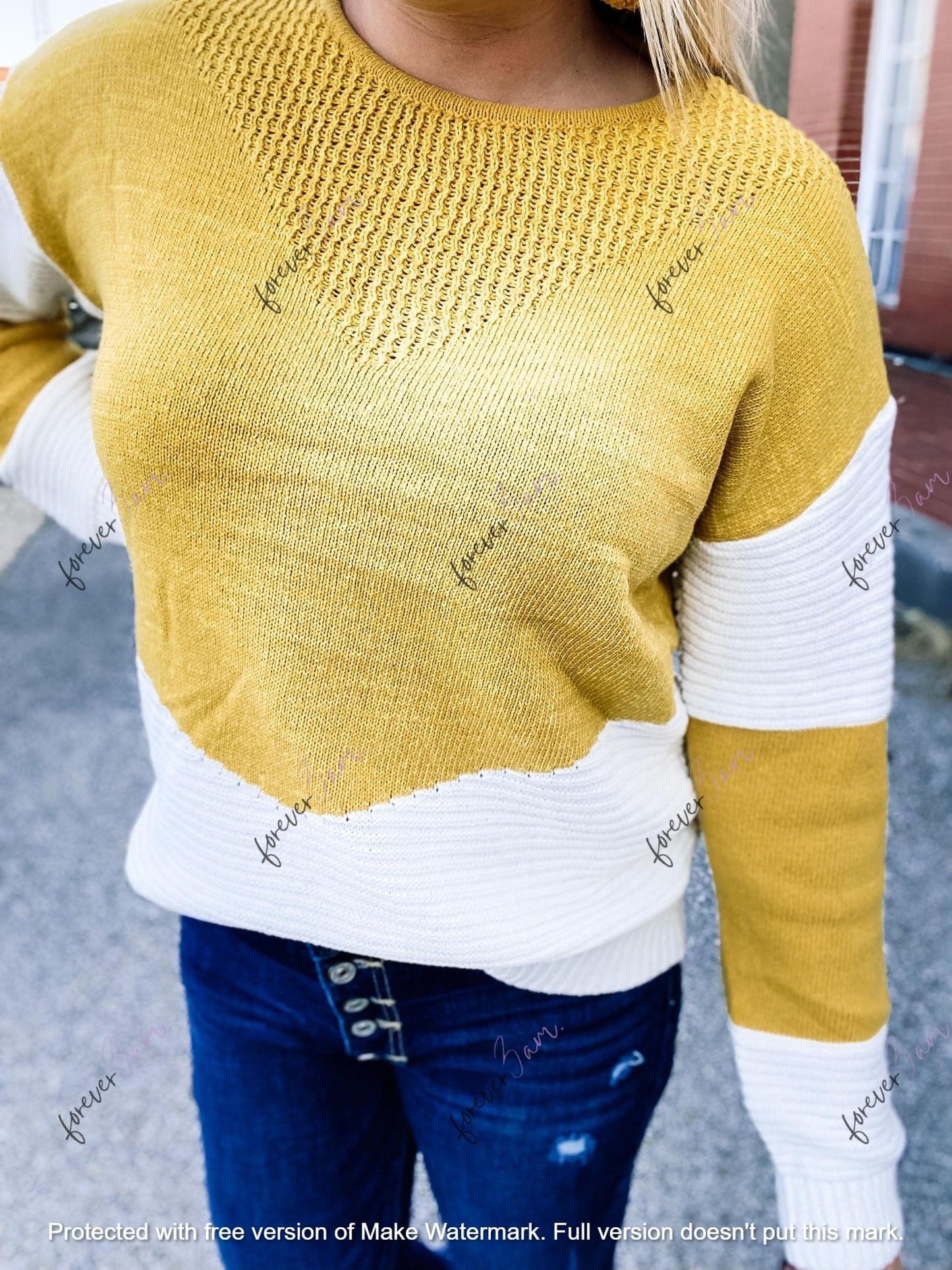 Knitted Colorblock Sweater