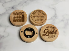 Load image into Gallery viewer, Wood magnetic bottle opener
