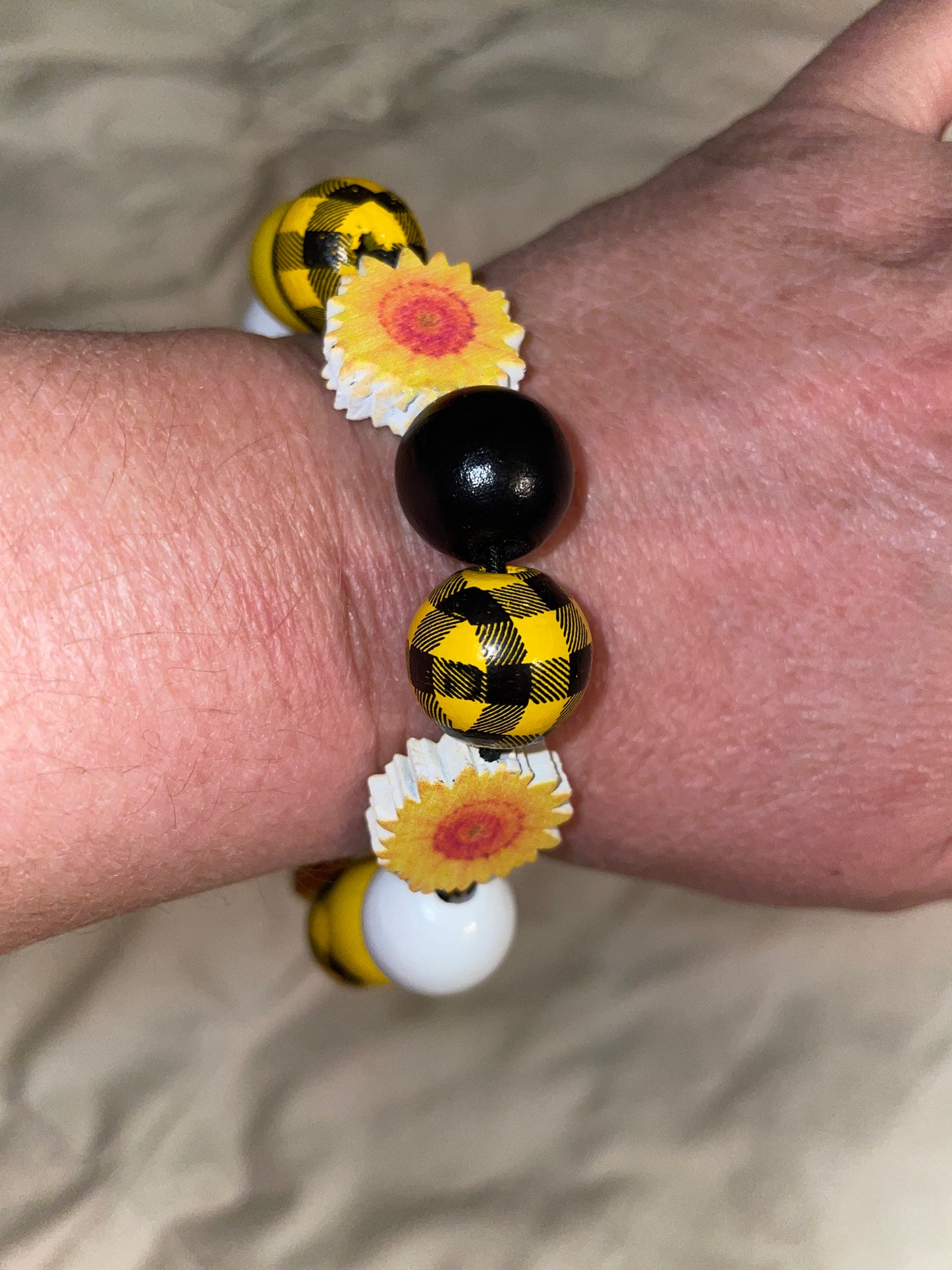 Sunflower Beaded Bracelet