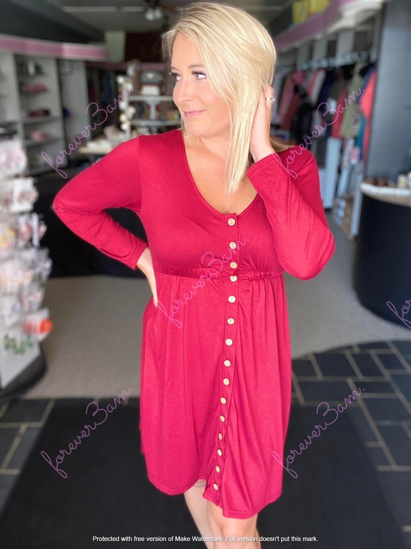 Longsleeve Boho Button Dress