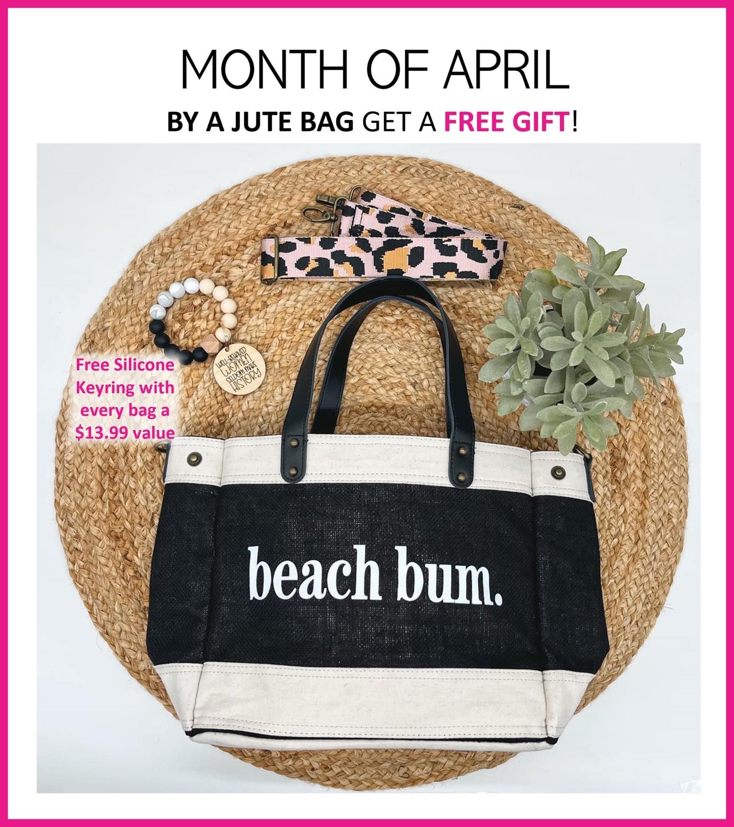 Jute and Vegan Leather Standing Tote