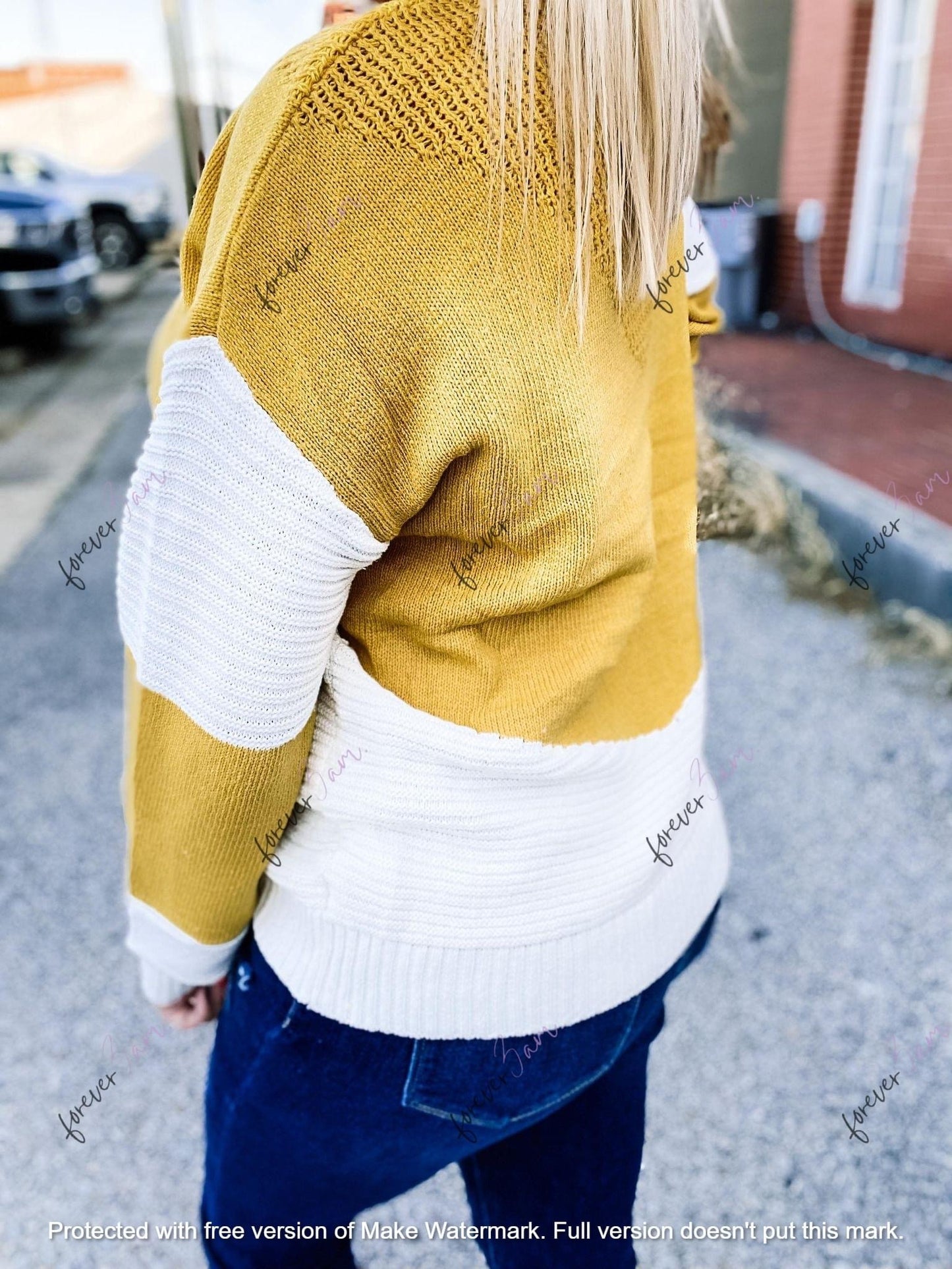 Knitted Colorblock Sweater