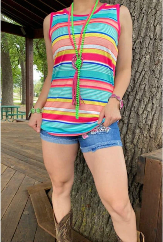 Rainbow stripes Tank