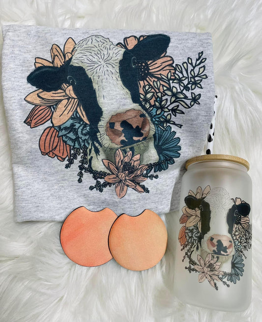 Floral Cow Set