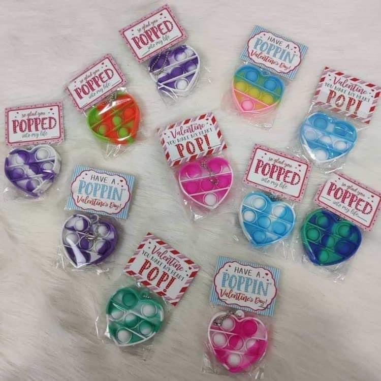 VALENTINE HEART POP KEYCHAINS RTS