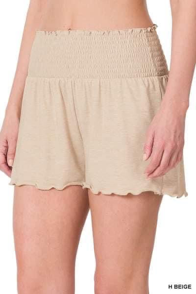 SMOCKED WAIST SHORTS RTS