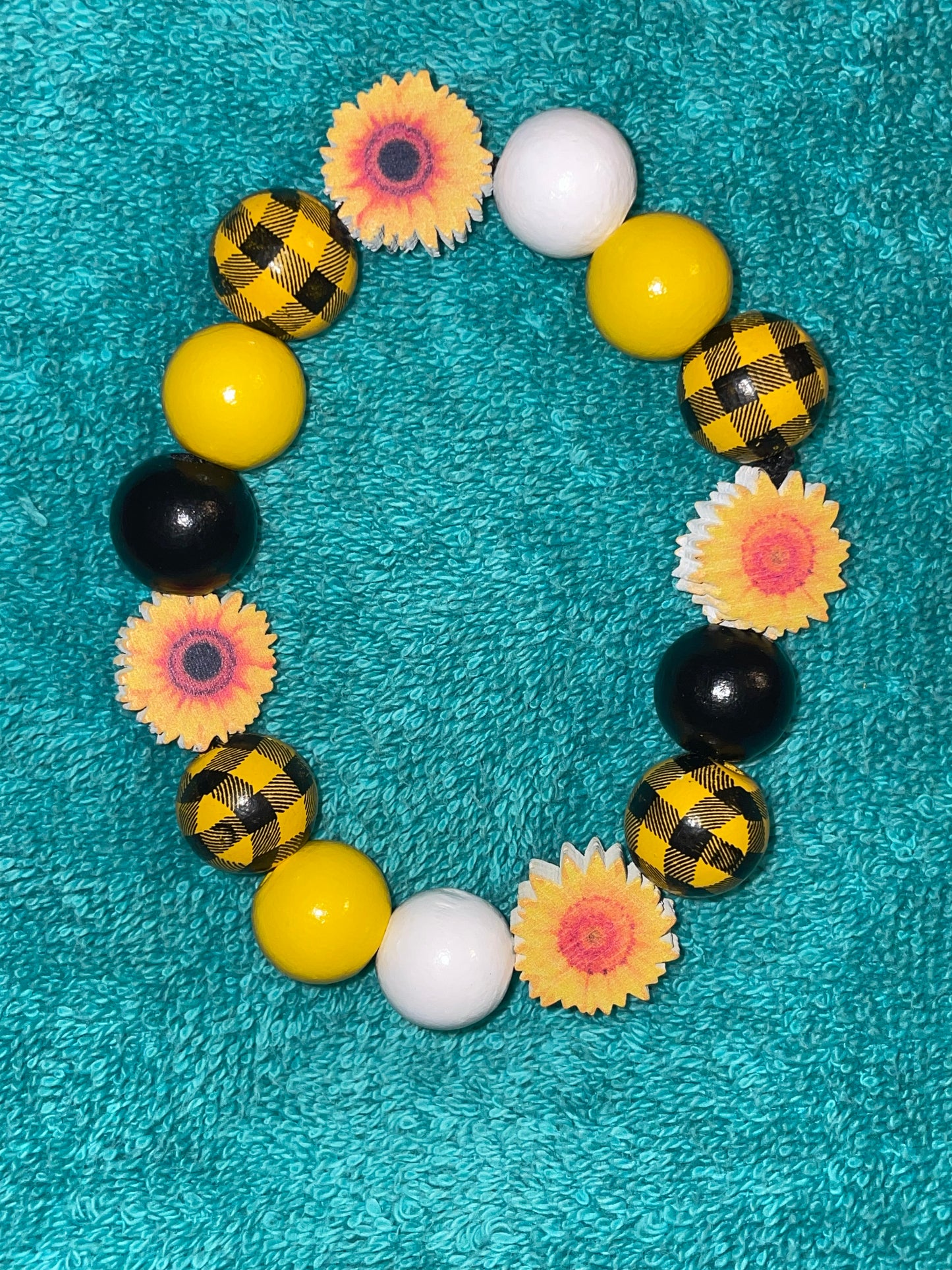 Sunflower Beaded Bracelet