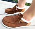 Corduroy Fleece Lined Slip Ons