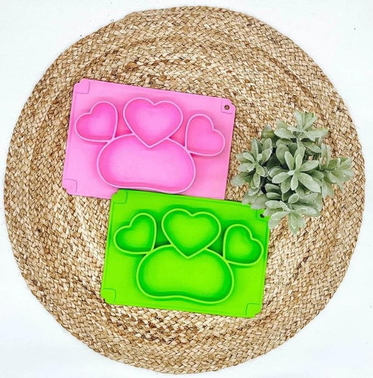 Kids silicone Heart Bento Box Placemats