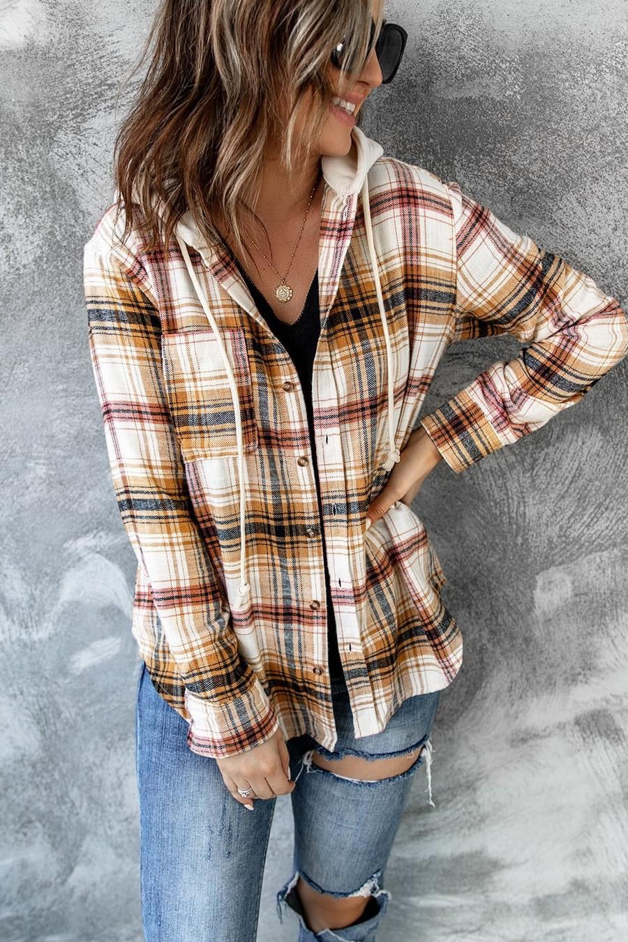 Fall Flannel Hoodie