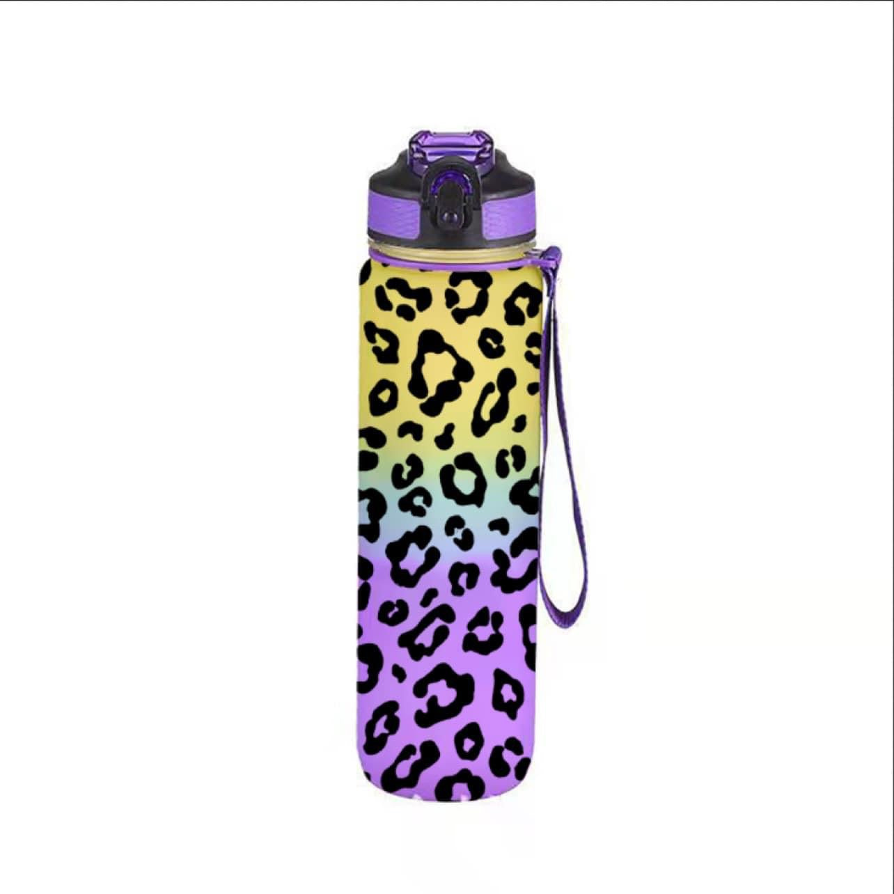 Leopard Print Ombre Water Bottles
