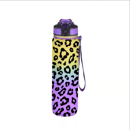 Leopard Print Ombre Water Bottles