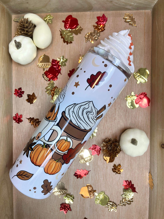 Fall w/Whipped Cream Tumbler Little Chaos Creations