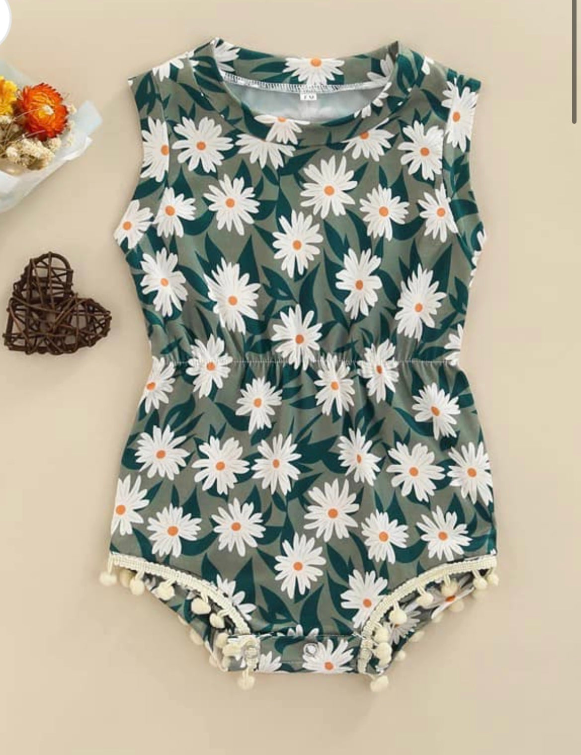 Daisy Pom Pom Onesie